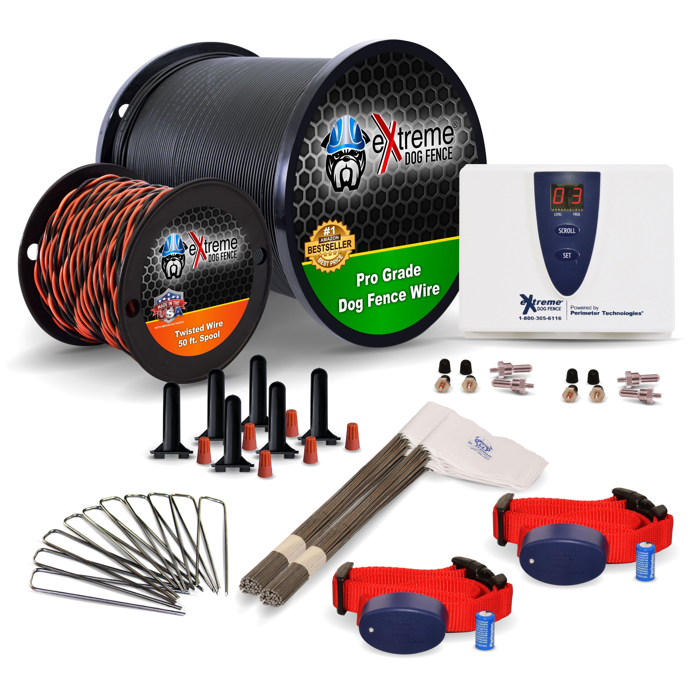 eXtreme Dog Fence® Pro Grade system - Active / 1500 ft / 2 Dogs