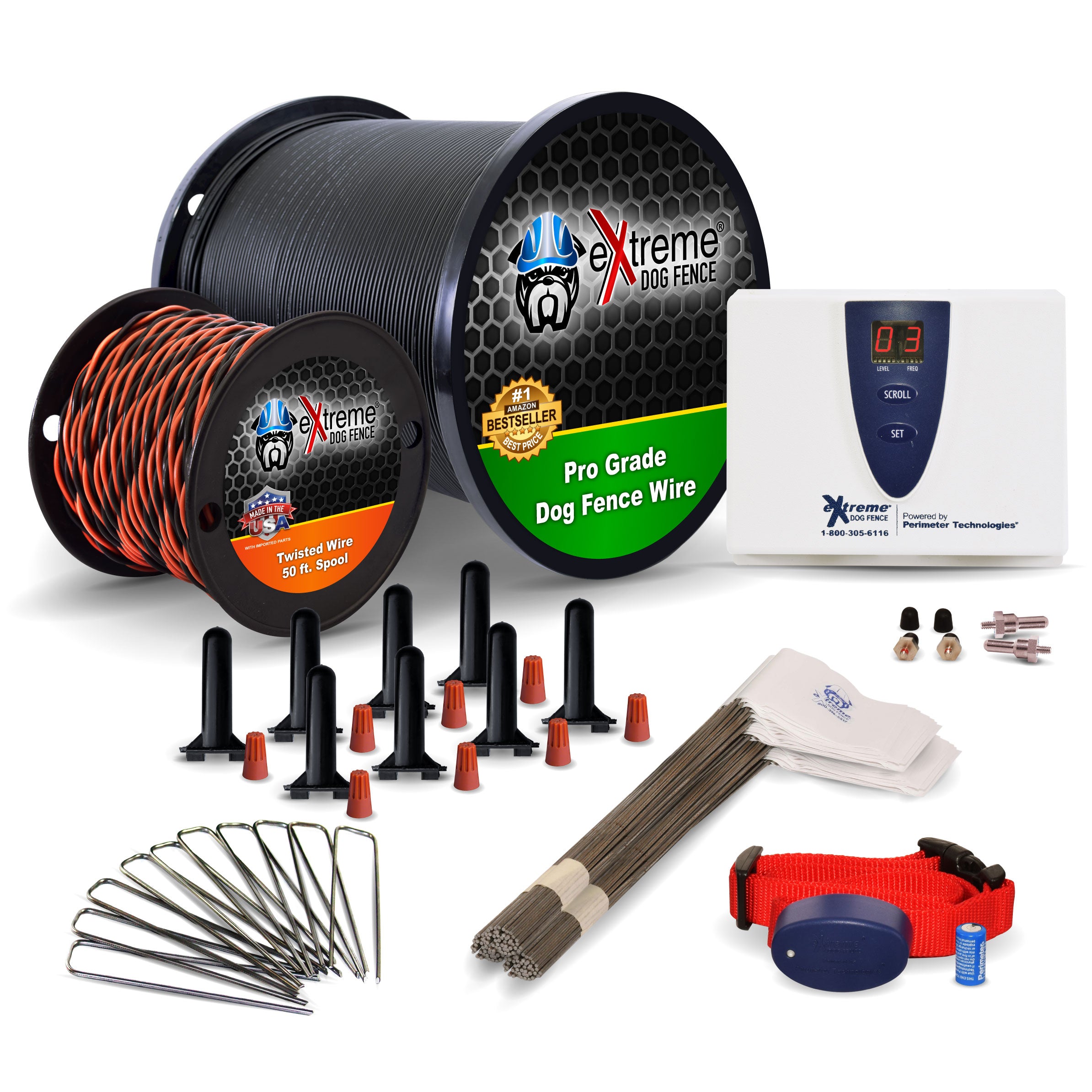 eXtreme Dog Fence® Pro Grade system - Active / 2000 ft / 1 Dog