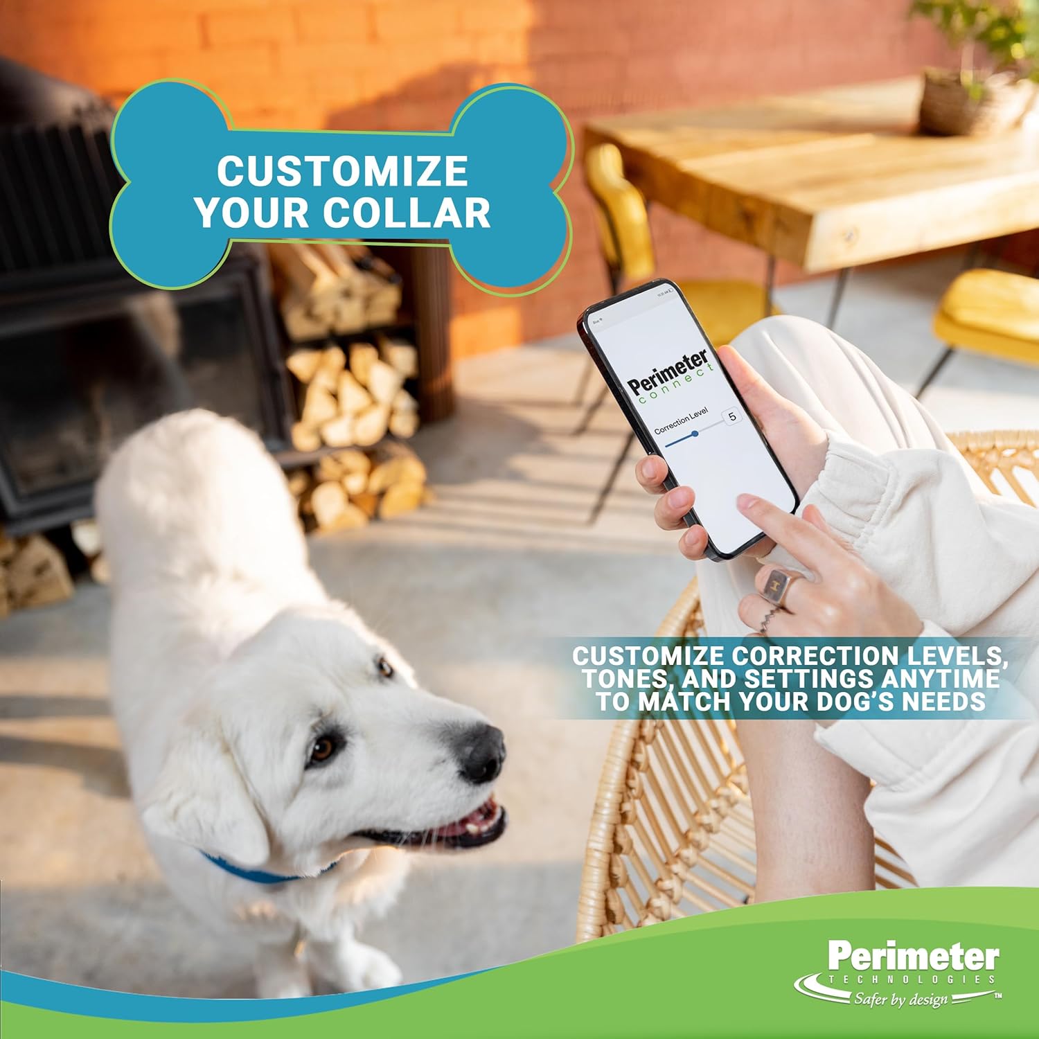Rechargeable perimeter connect for Invisible Fence®